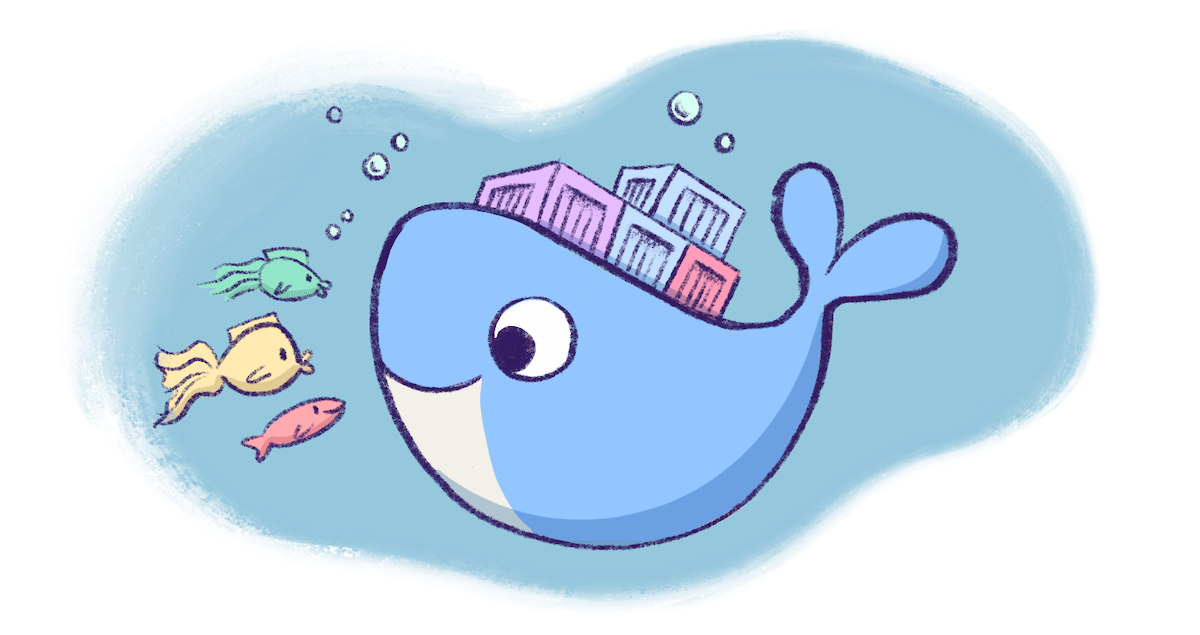 Illustration by Annie Ruygt of a whale carrying containers with fish looking on
