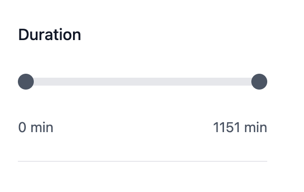 Duration slider for releases
