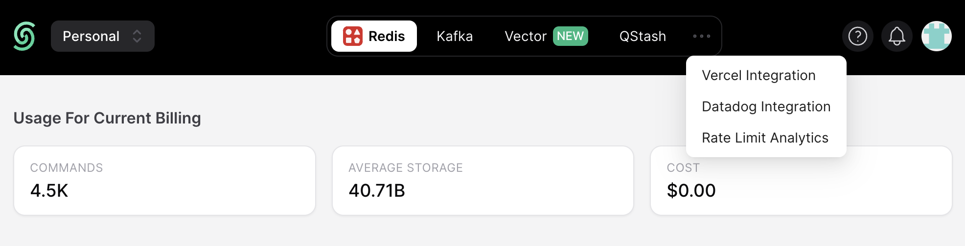 Upstash Rate Limit Navbar