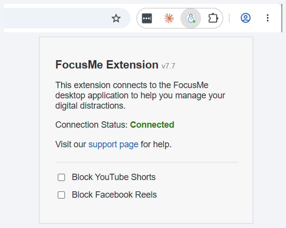 Extention App Browser Extension - FocusMe