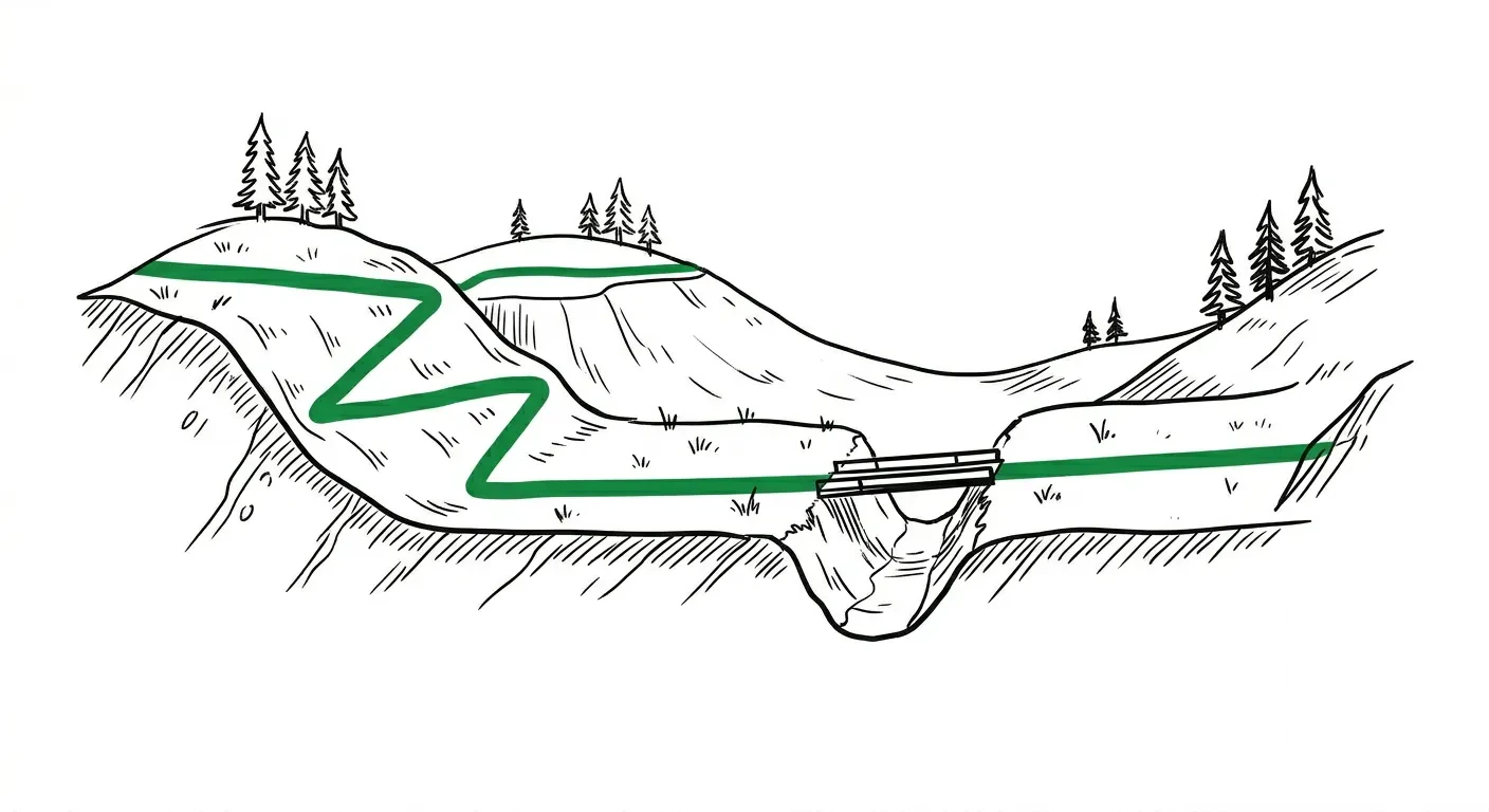 Terrain-intelligent routing
