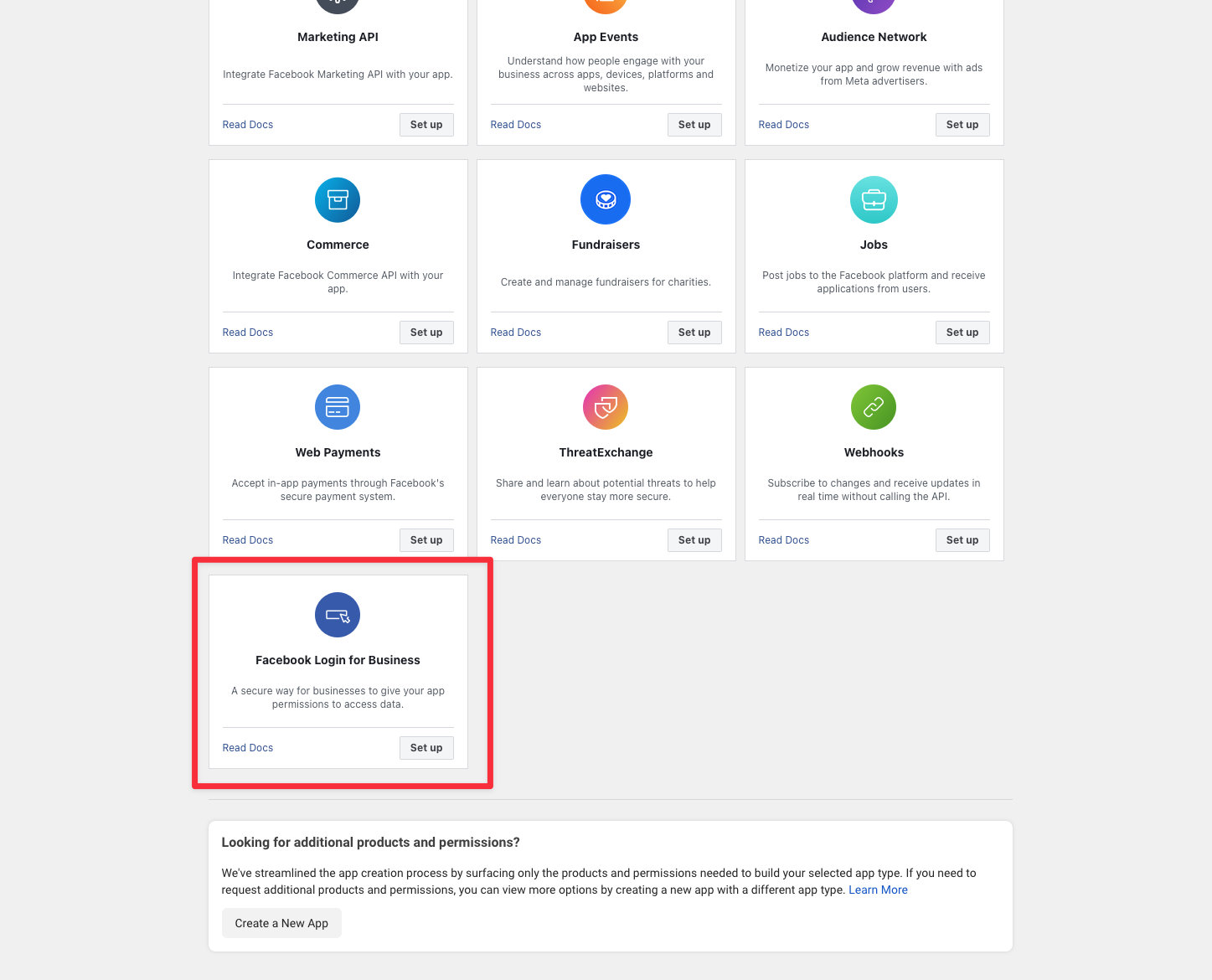 Set up login for business