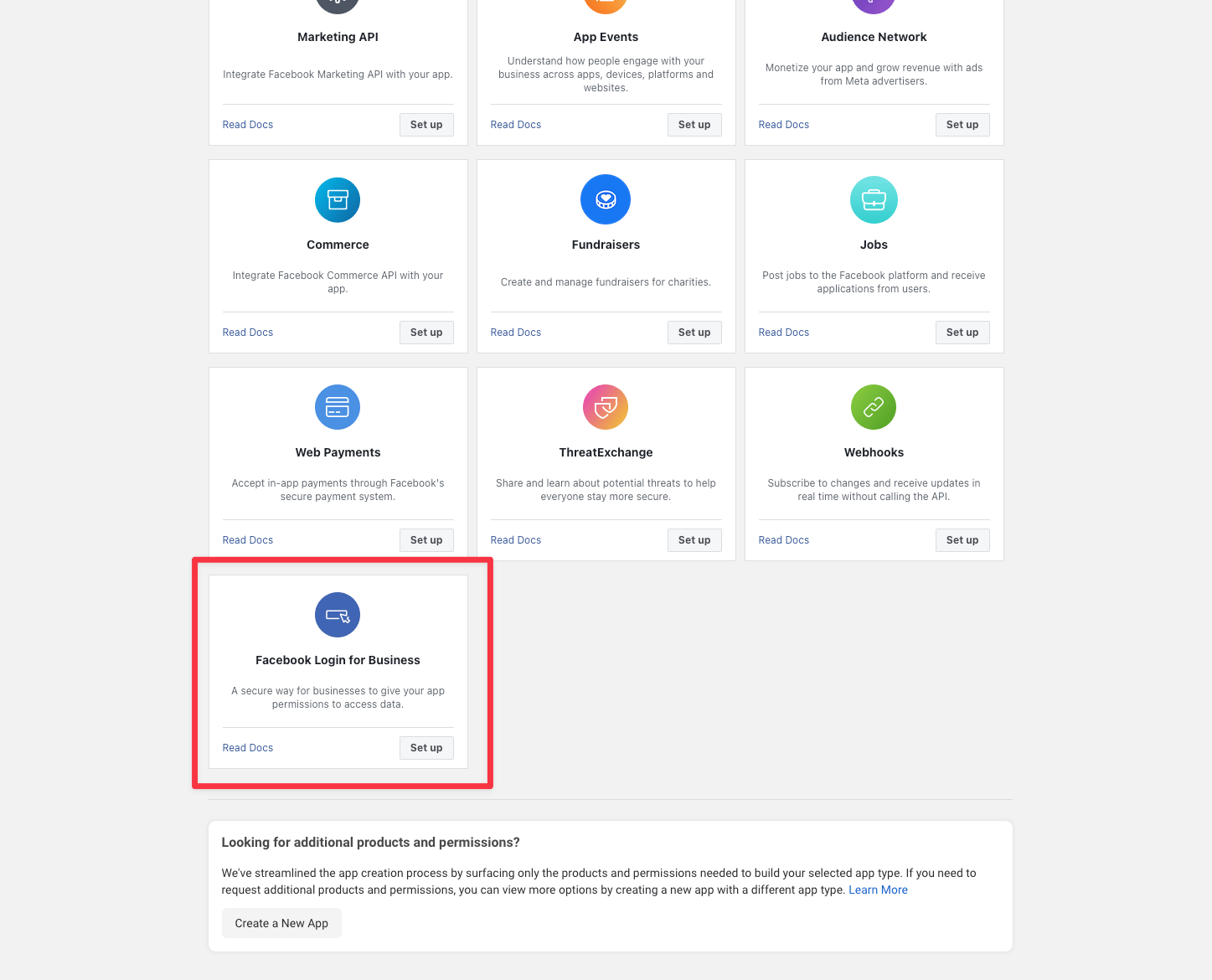 Set up login for business