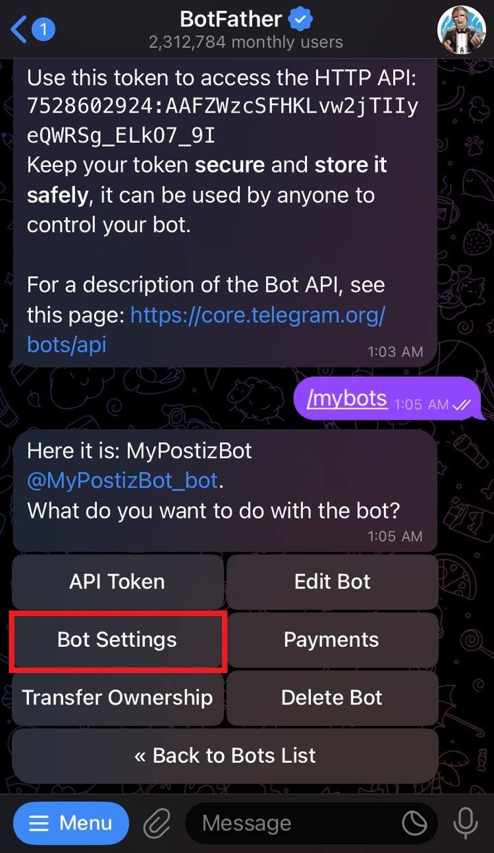 Bot Settings