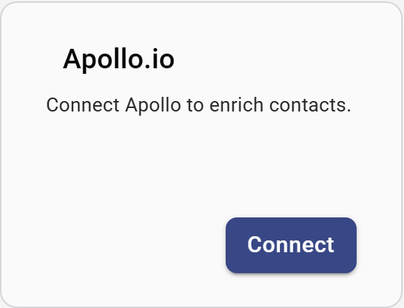 Apollo.io integration card