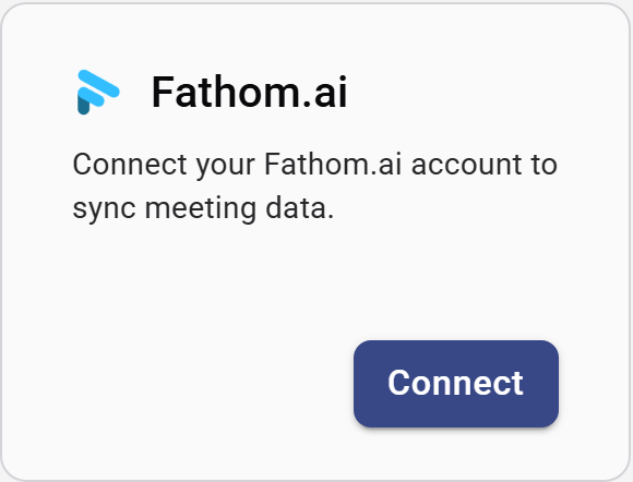 Fathom.ai integration card