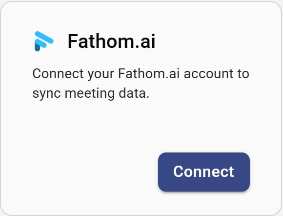 Fathom.ai integration card