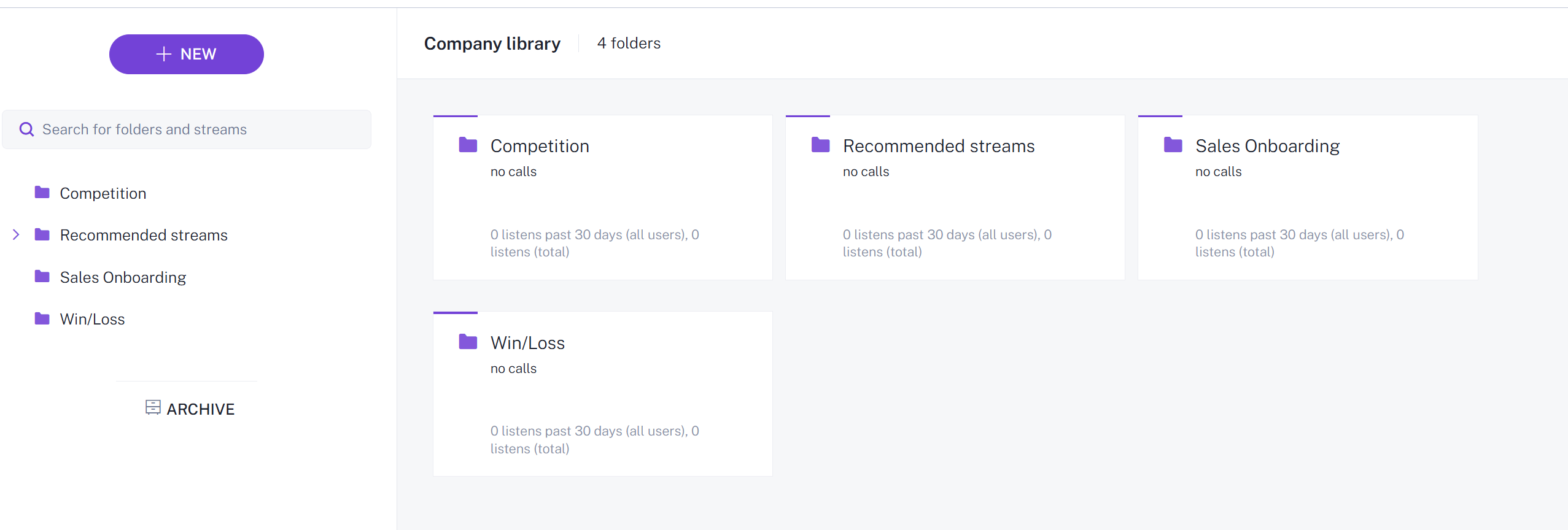 Company Library folders