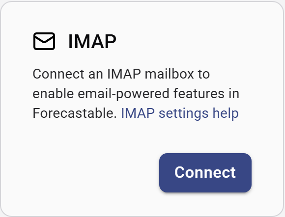IMAP integration card