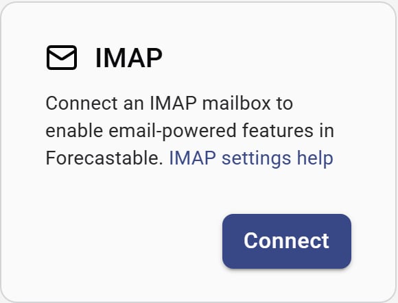 IMAP integration card