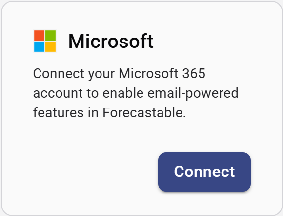 Microsoft 365 integration card