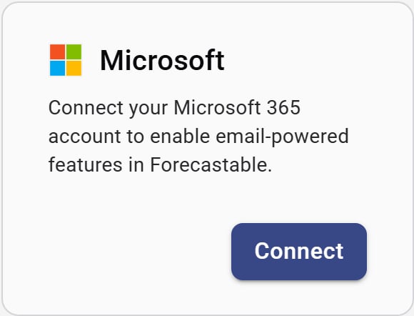 Microsoft 365 integration card
