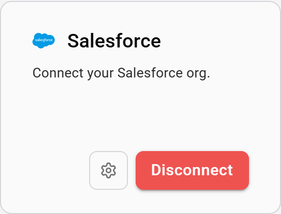 Salesforce integration card