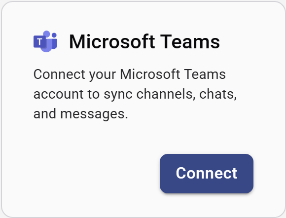 Microsoft Teams integration card