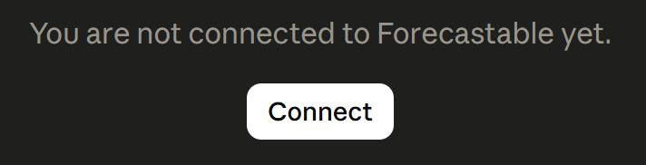 Connect to Forecastable in Claude