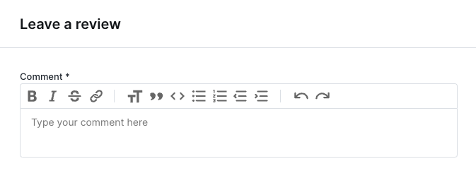 RichText widget on an action form