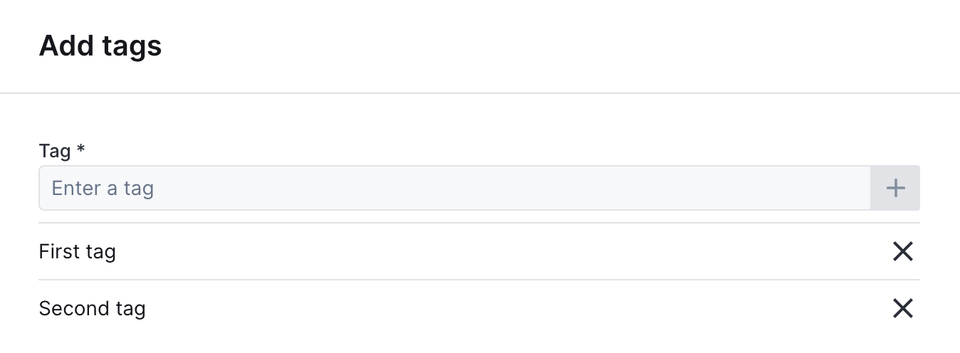 TextInputList widget on an action form