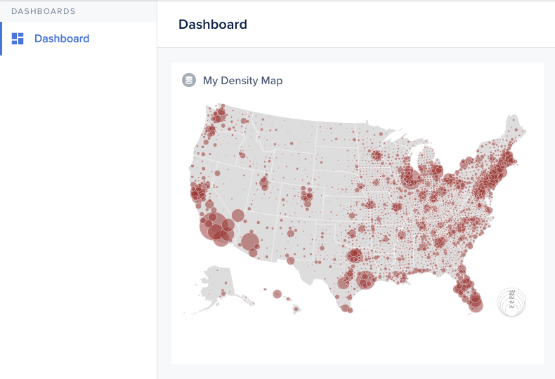 US density map showing population concentrations