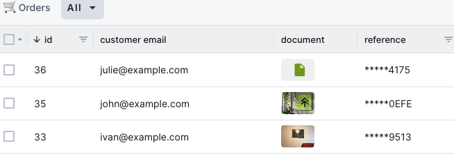 Image preview on list view