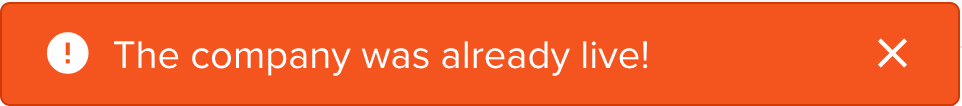 Custom error notification