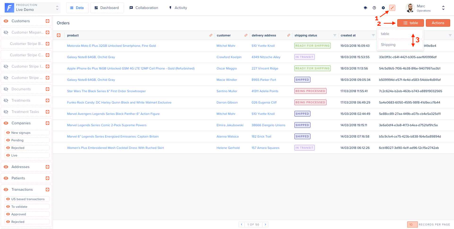 Reordering Smart Views in Layout Editor
