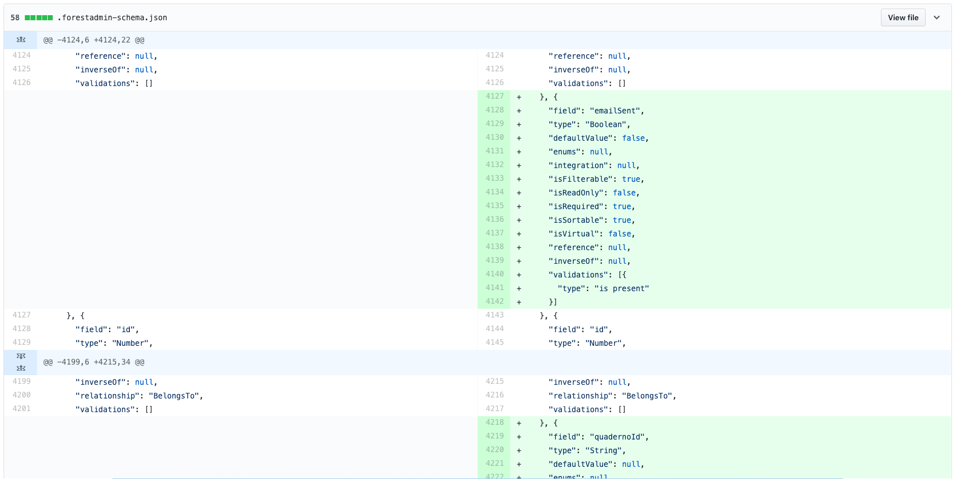 Schema file versioning lifecycle