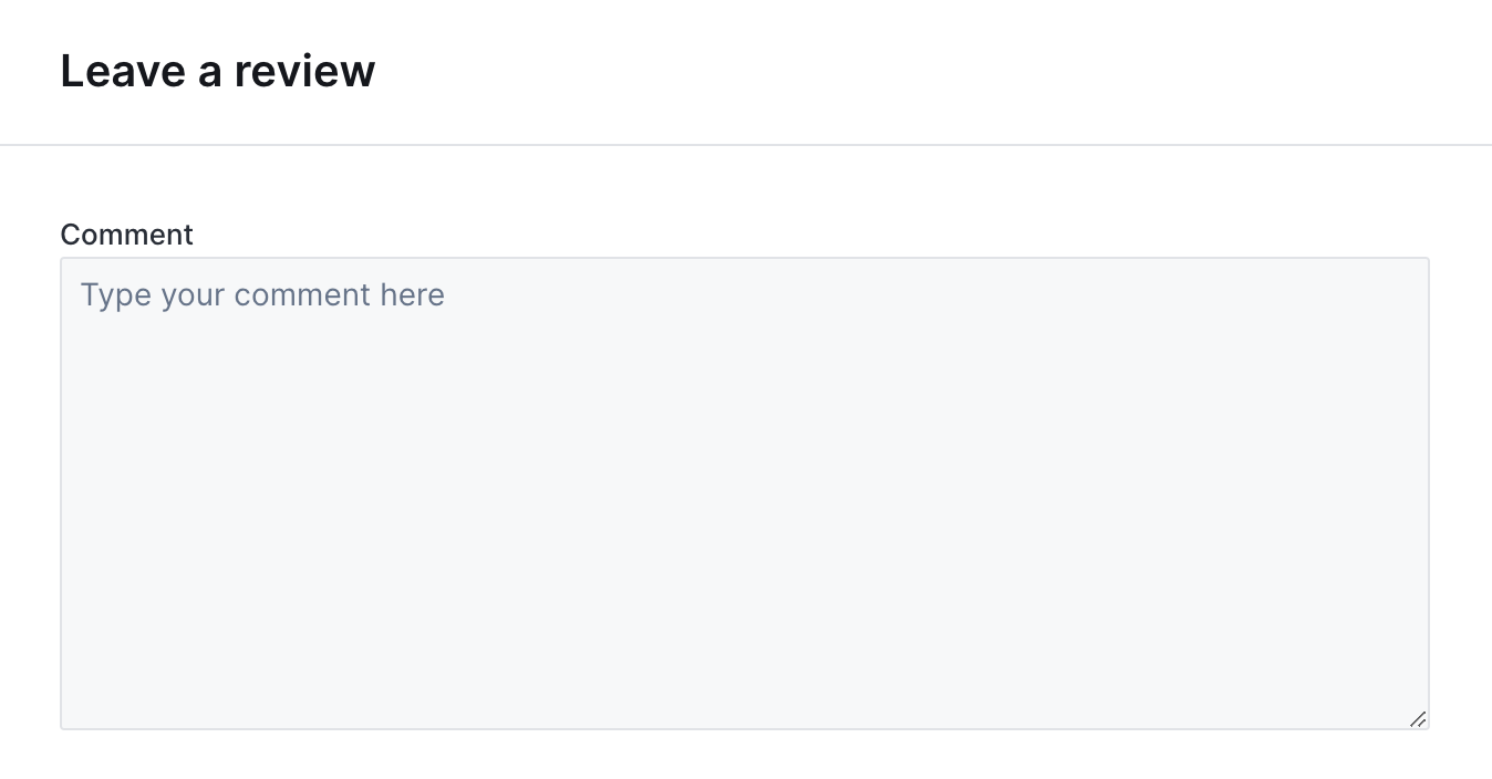 TextArea widget on an action form