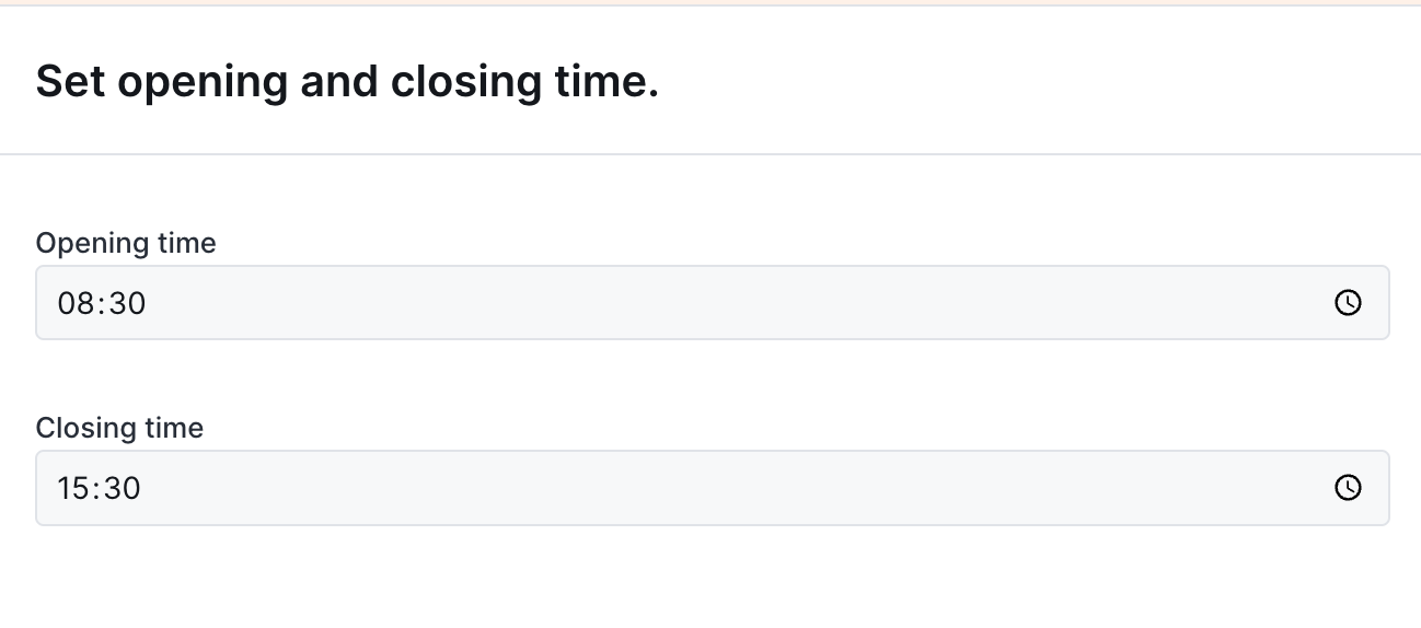 TimePicker widget on an action form