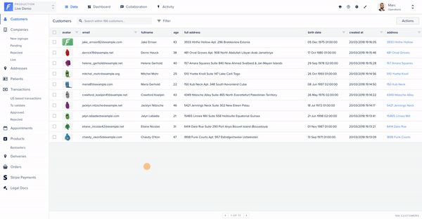Reordering tabs