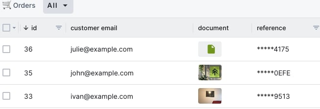 Image preview on list view