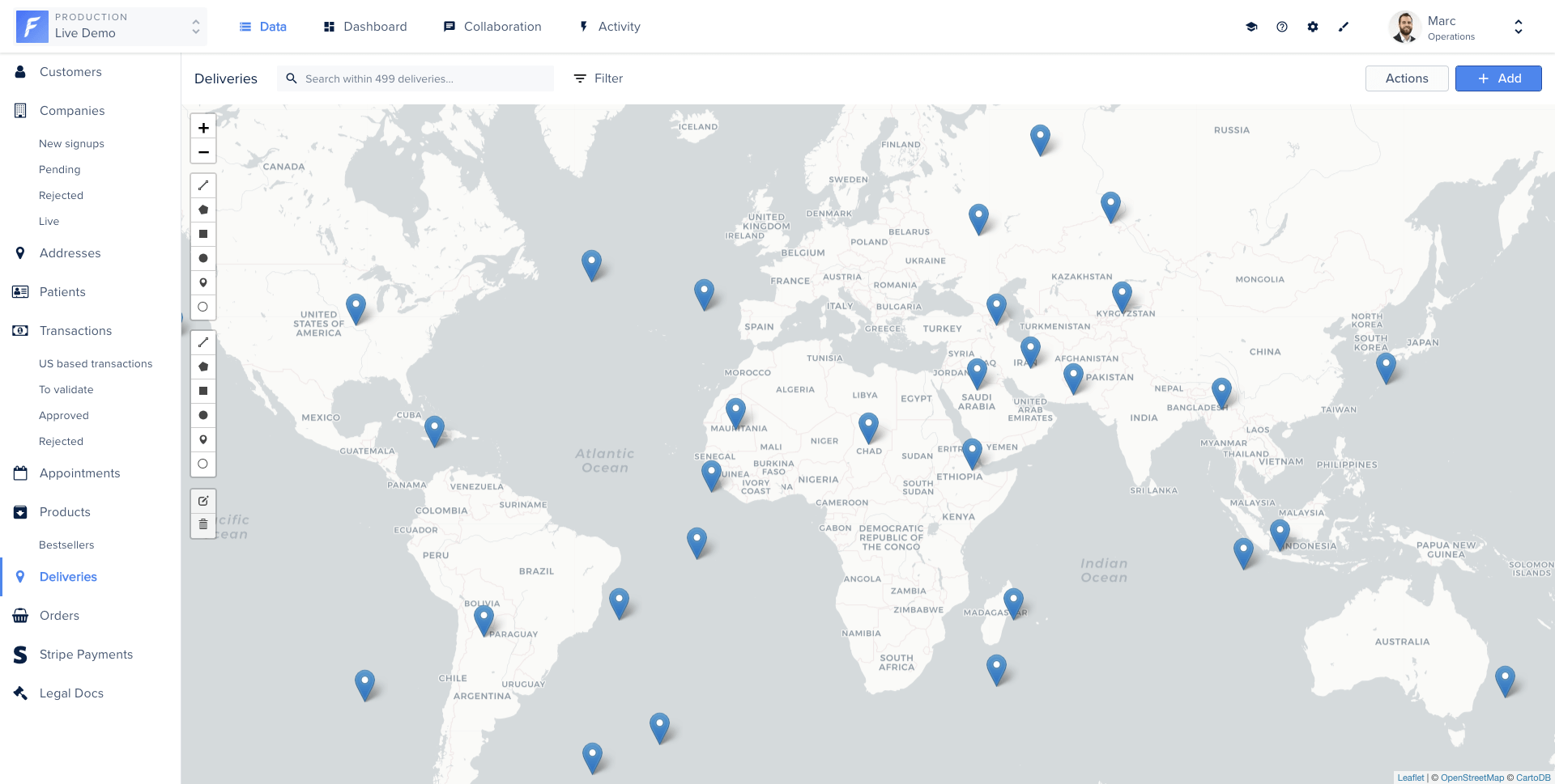 Map Smart View on a collection