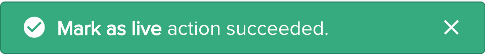 Default success notification