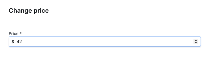 CurrencyInput widget on an action form