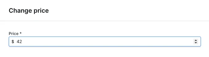 CurrencyInput widget on an action form