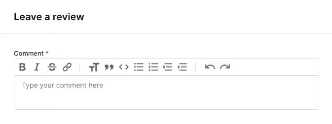 RichText widget on an action form