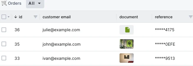Image preview on list view