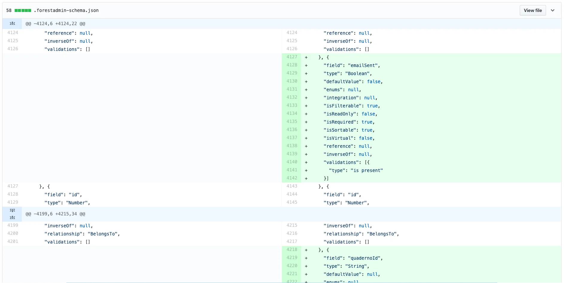 Schema file versioning lifecycle