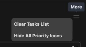 Menu option to show or hide all priority icons