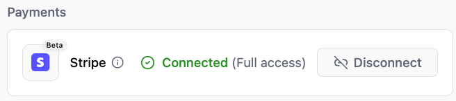 Stripe Connected Status in Zenflow