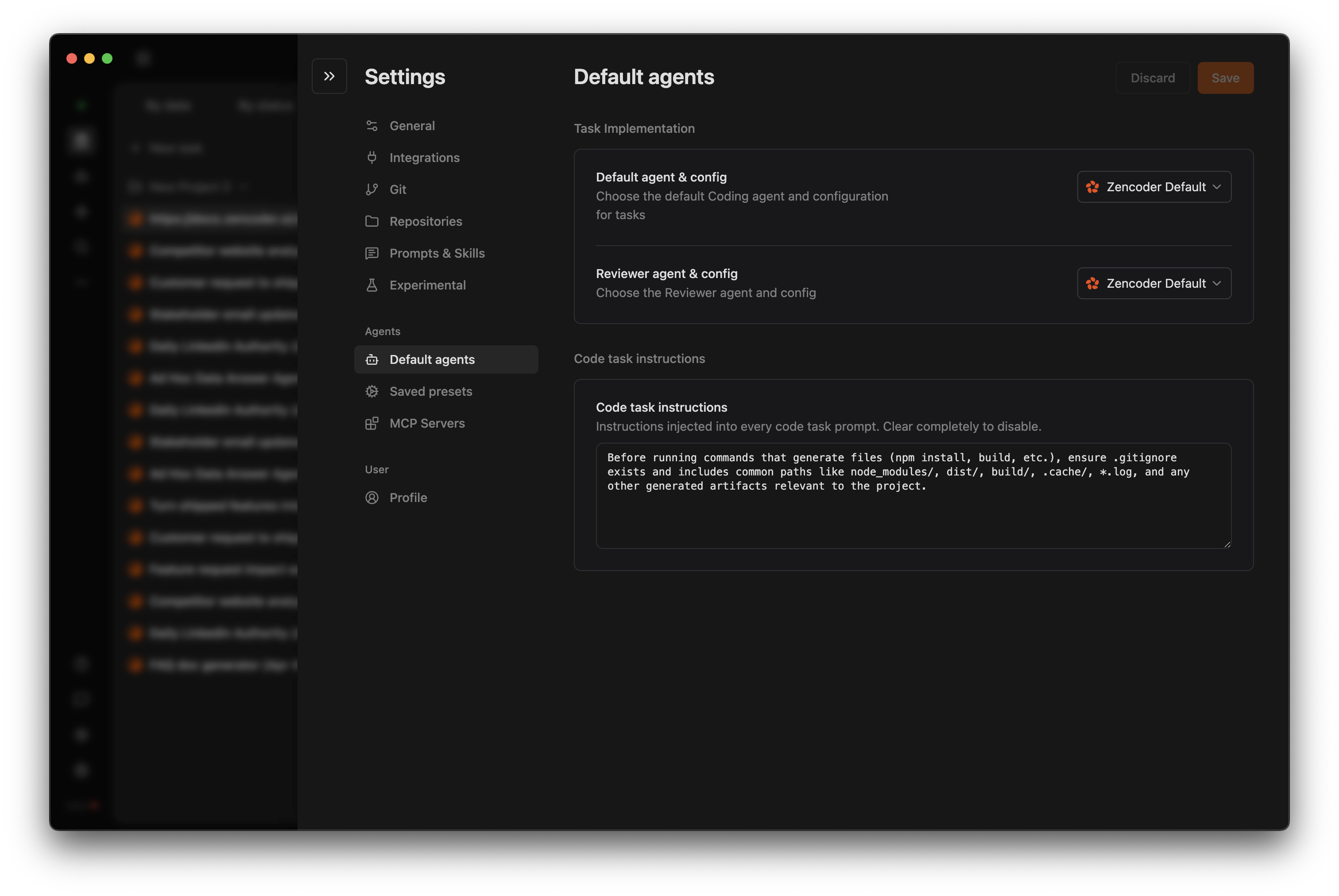 Login guidance for completing the selected agent setup