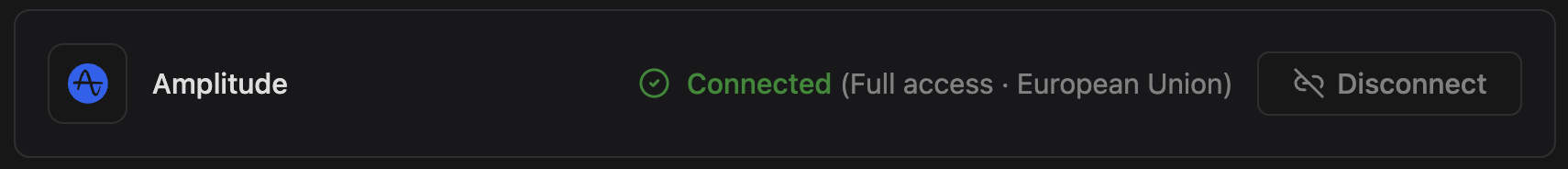 amplitude integration connected