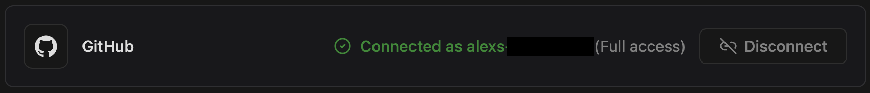 github integration connected