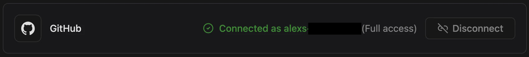 github integration connected