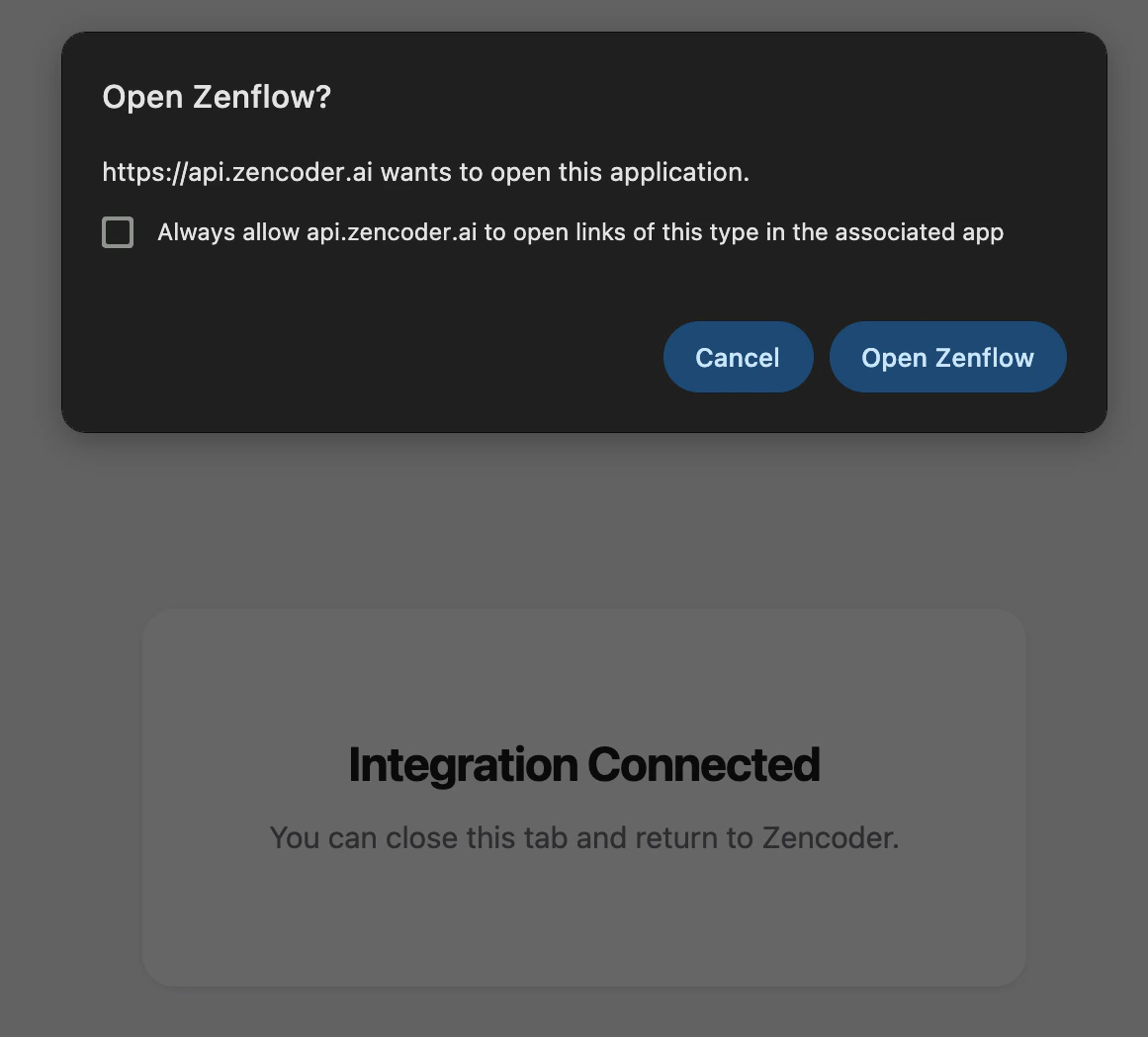 open zenflow modal
