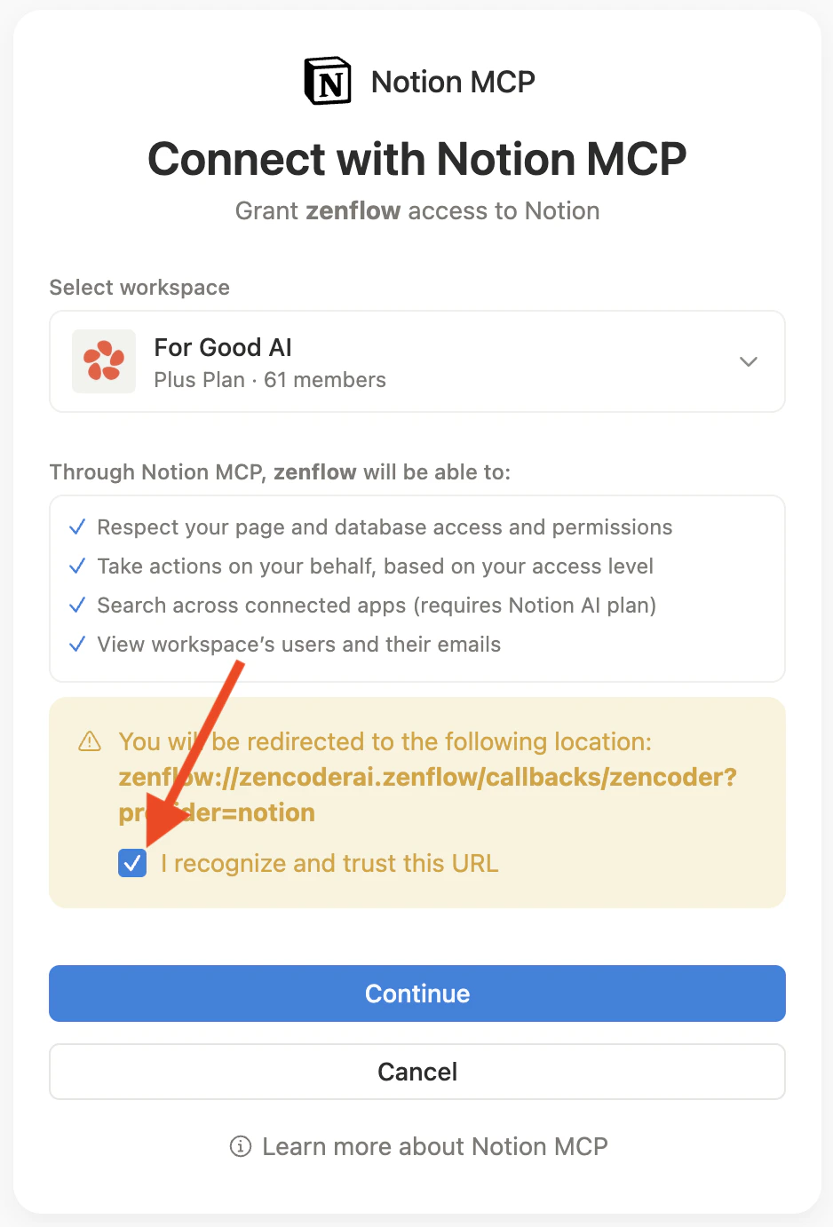 notion allow app access
