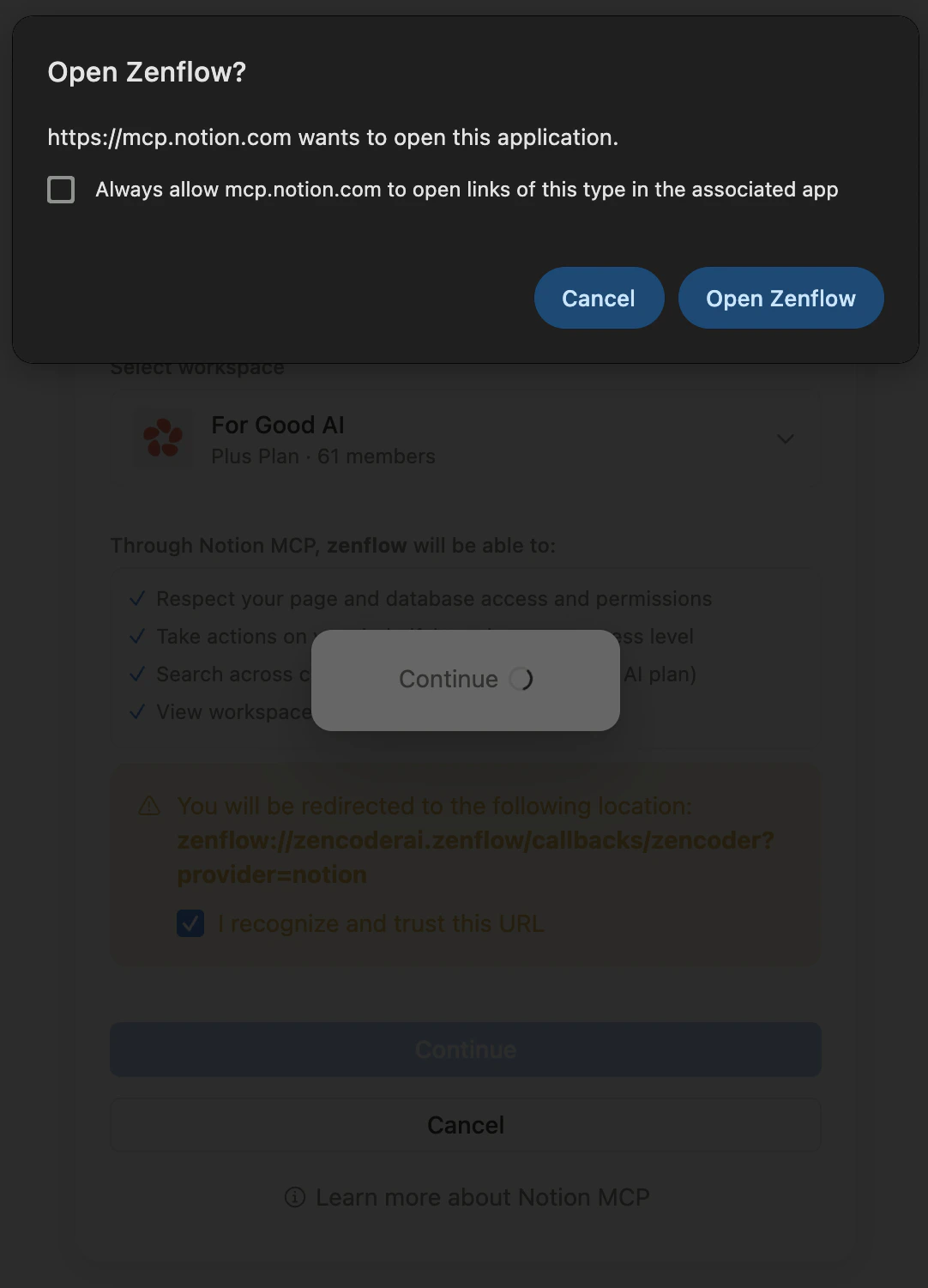 open zenflow modal