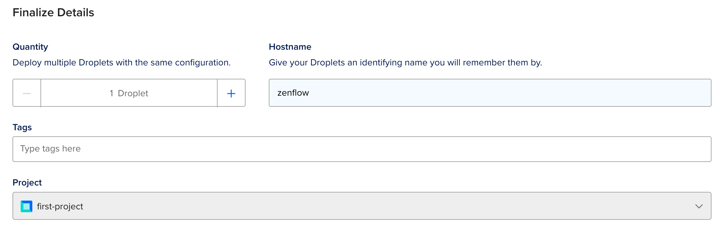 hostname set to Zenflow