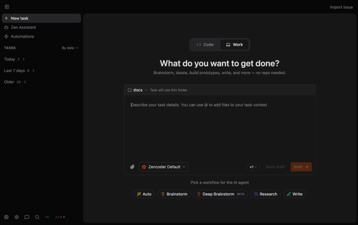 Zenflow Work - Zencoder Docs