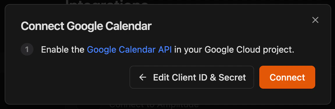 google calendar api enable link