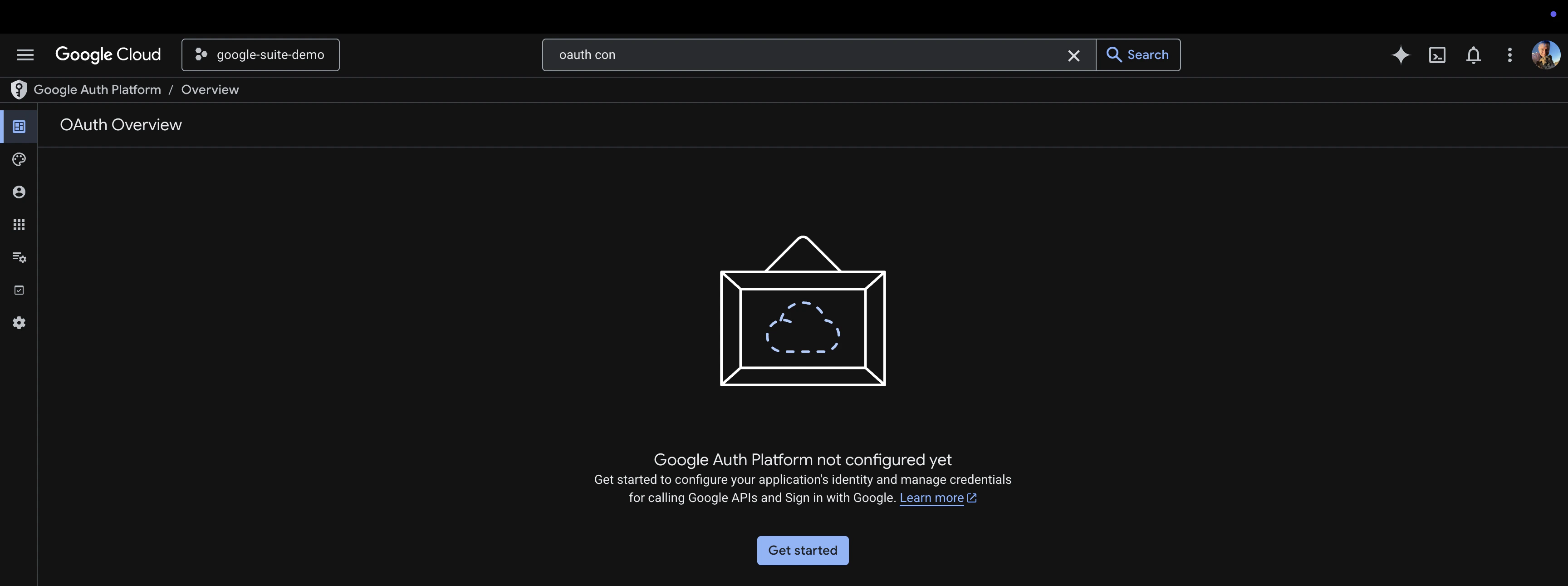 google cloud search bar
